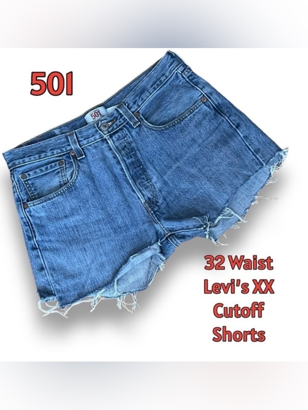 Vintage Levi’s 501 Cutoff Denim Shorts – Size 32